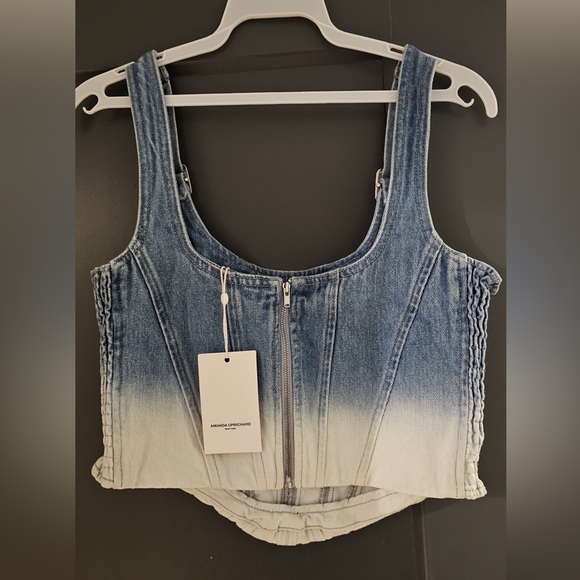 Amanda Uprichard Raisa Top Denim Corset NWT - Picture 5 of 6